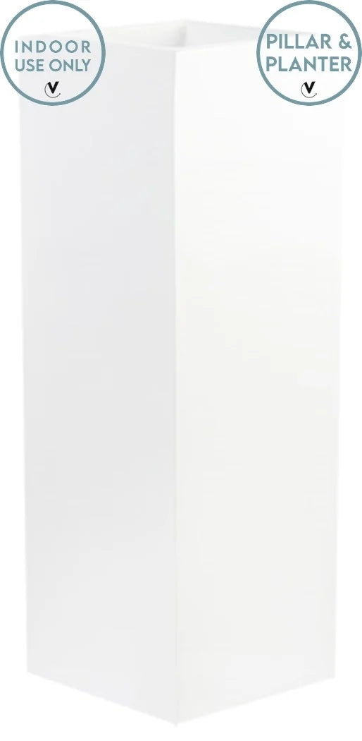 Mont Blanc Plantenbak Wit Shiny – L35 x B35 x H80 cm