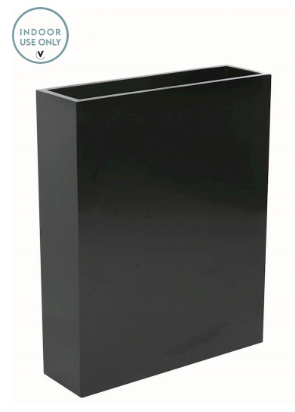 South Dakota Plantenbak Zwart Shiny – L56 x B23 x H76 cm