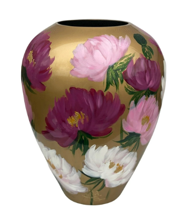 Kander Vaas gouden bloem Ø27,5