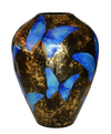 Kander Vaas Vlinder Goud Blauw Ø27,5