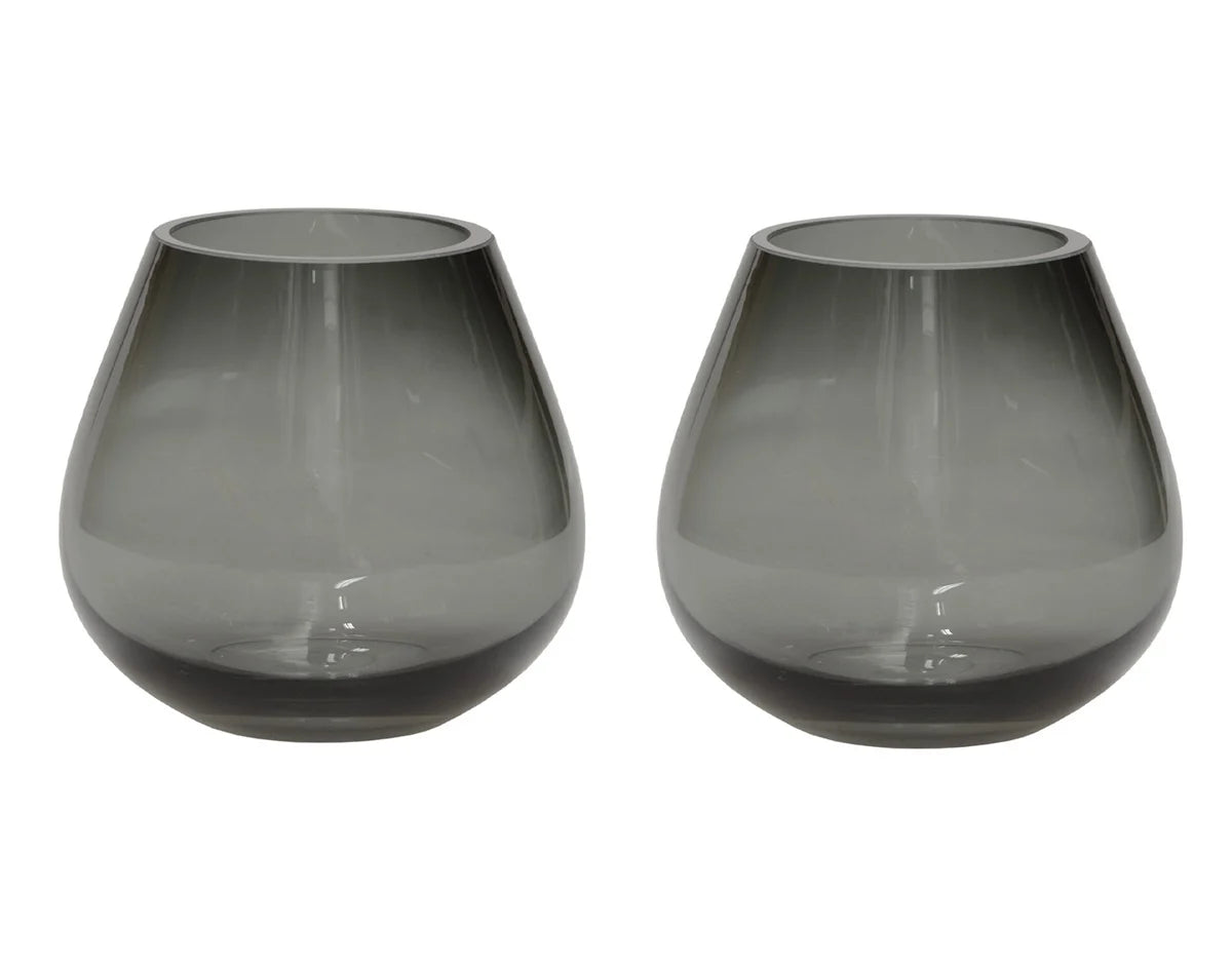Glazen Vaas Tasman Grijs – Extra Small Ø12,5