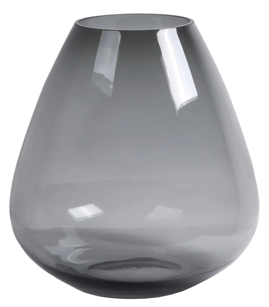 Glazen Vaas Tasman Grijs – Large Ø32