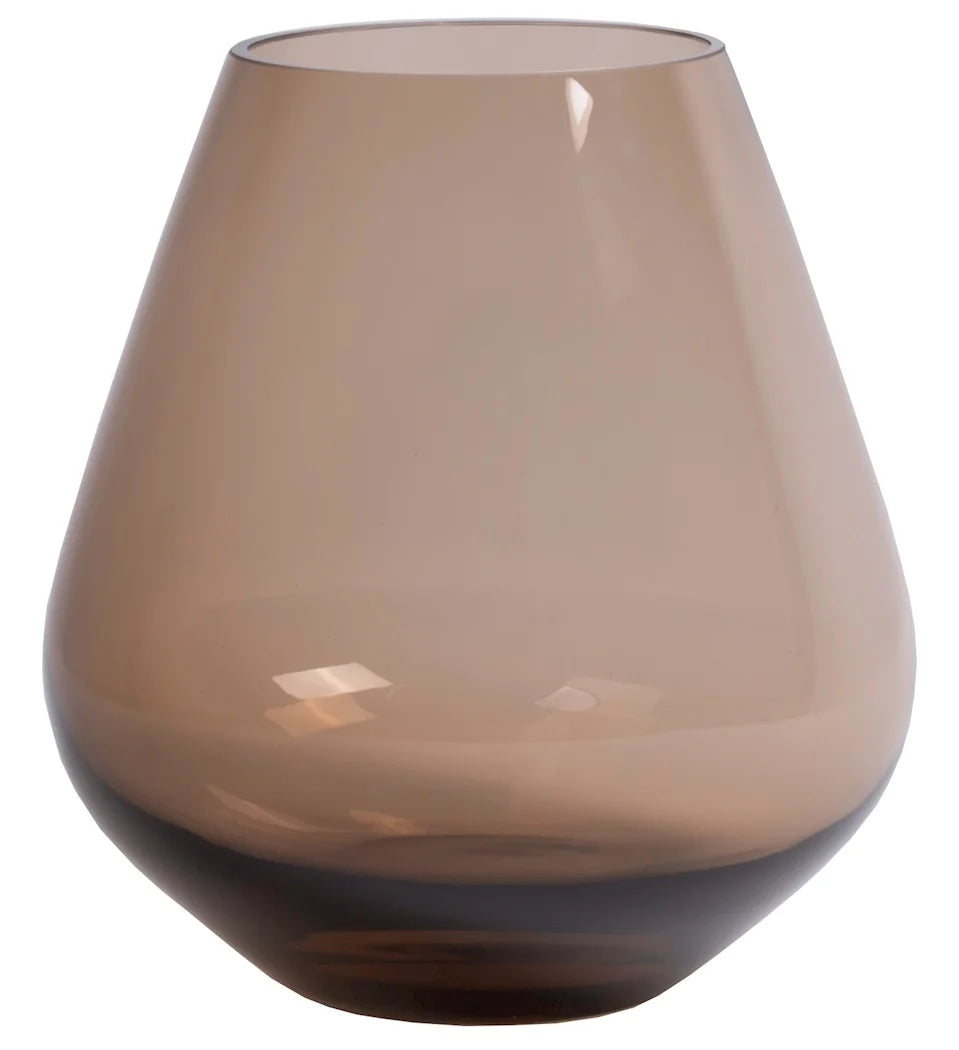 Glazen Vaas Tasman Taupe – Medium Ø26